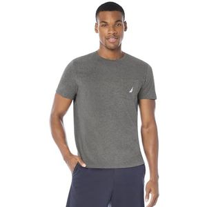 Nautica T-shirt met klassieke pasvorm voor heren, Houtskool Heather (Licht), XL