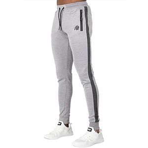 Gorilla Wear - Sullivan Track Pants - grijs - bodybuilding sport dagelijks gebruik vrije tijd met logo opdruk licht en comfortabel voor optimale beweging van polyester en spandex