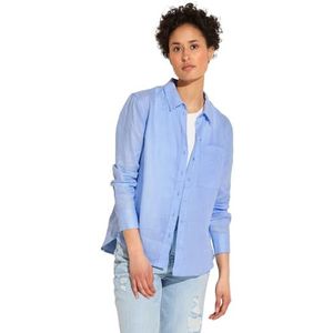 Street One Office_ls_solid buttoned shirt voor dames, Ademen van luchtblauw, 34