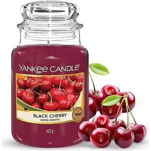 Yankee Candle-geurkaars | Black Cherry Large Jar | Brandduur: tot wel 150 uur