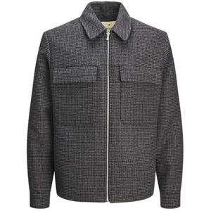 JACK&JONES JPRBLURUSSEL Wool Blend Jacket SN Jacket, zwart/Detail: Houndstooth, XS, Zwart/Detail: houndstooth, XS
