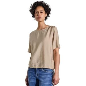 Blouse - Effen - Viscose - Recht Model - Halve Mouw