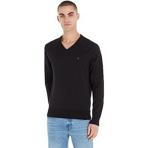 Tommy Hilfiger - Pullover V-Hals Zwart - Heren - Regular-fit