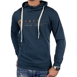 JACK & JONES Heren lange mouwen sweatshirt CORY SWEAT HOOD CORE 2014, blauw (midnight navy), S