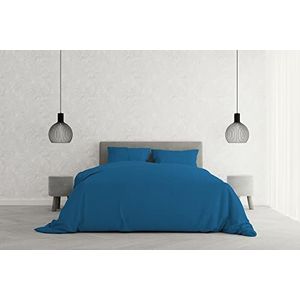 Italian Bed Linen Elegant dekbedovertrek, luchtruim blauw, dubbele, 100% microvezel
