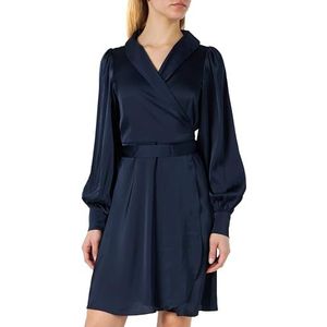 Vila Dames Vienna Ravenna L/S Short Wrap Dress-noos jurk, navy blazer, 42