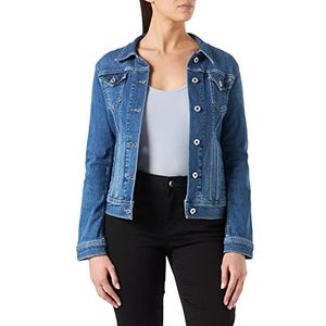 Pepe Jeans Dames Thrift Jacket, blauw (Denim-GV1), XS