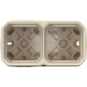 Opbouwdoos – 2 posities – horizontaal of verticaal – beige – Legrand plexo 069867l