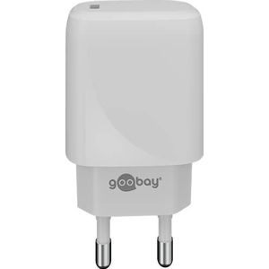 Goobay 53865 USB-C PD (Power Delivery) snellader 20 W, oplader/voeding/oplader voor USB type C-apparaten