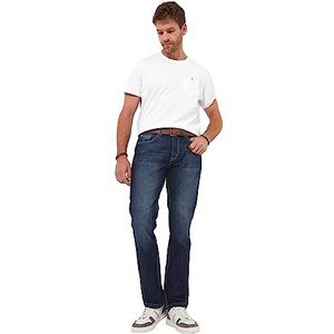 Joe Browns Heren Mid Blue Denim Slim Fit Straight Leg Jeans, Blauw, W38/L34, Middenwas, 38W / 34L