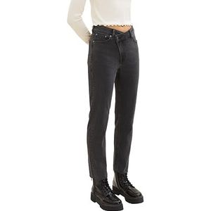 TOM TAILOR Denim Lotte Slim Straight Jeans voor dames, 10240 - Black Denim, 25