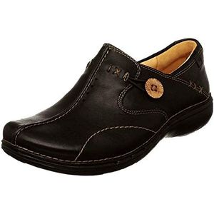 Clarks Dames Un.Loop, zwart leder, 40 EU