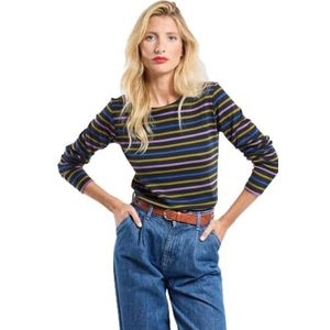 Armor Lux BABETH driekleurige matrozenboom van dik katoen, zwart/Fir Green/Morado/Soda, S