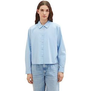 TOM TAILOR Denim Boxy Basic hemdblouse voor dames, 11139-soft Charming Blue, XXL