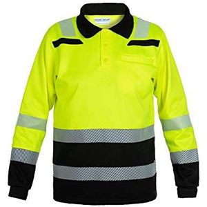 Hydrowear 040470YB-XS TOKIO Trendy High Visible Line Polo Shirt, Hi-Vis Yellow/Black, maat XS