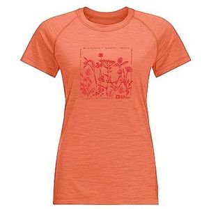 Jack Wolfskin Kammweg T-shirt voor dames, Guava, S