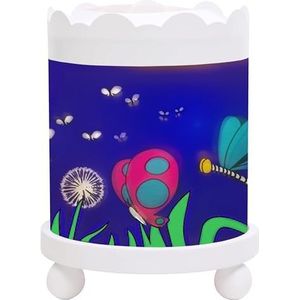 Trousselier - Vlinder - nachtlampje - Magische carrouselel - ideaal geboortegeschenk - Kleur hout wit - geanimeerde afbeeldingen - rustgevend licht - 12V 10W gloeilamp inclusief - EU-stekker