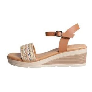 MTNG 54527, damessandalen, hazelnoot, rundleer, 36 EU, Hazelnootbruin, 36 EU