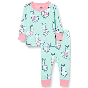 Hatley Organic Cotton Pyjamaset met lange mouwen voor meisjes, Schattige alpaca's, 12 Maanden