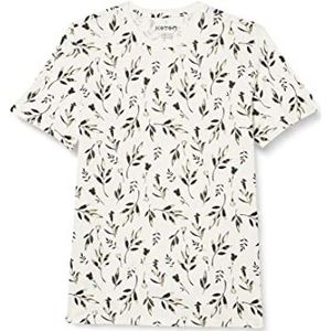 Koton Heren T-shirt met print met ronde hals, slim fit, korte mouwen, wit (000), L