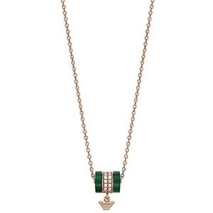 Emporio Armani Componentenketting voor Dames, Groen Malachiet, EG3569221