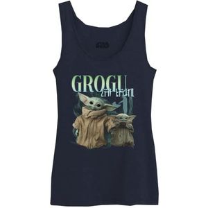 Star Wars Grogu poster WOSWMANTK007 tanktop voor dames, marineblauw, maat S, Marine, S