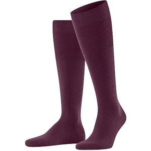 FALKE Heren Kniekousen Airport M KH Wol Katoen Lang eenkleurig 1 Paar, Rood (Red Plum 8236), 45-46