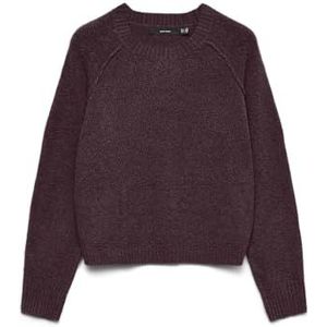 VERO MODA Vmaquarius Ls O-Neck Raglan Pullover Bf, Winetasting, S