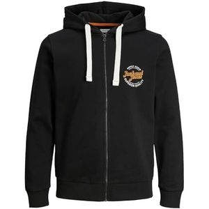 Bestseller A/S Jjmikk Sweat Zip Hood Pls jas met capuchon voor heren, Schwarz, 4XL grote maten