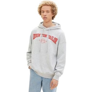 TOM TAILOR Denim Sweatshirt voor heren, 15398 - Light Stone Grey Melange, XXL
