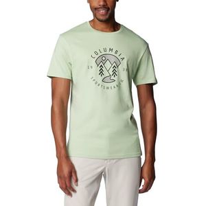 Columbia Heren M Rapid Ridge Graphic Tee T-shirt met korte mouwen, Sage Leaf x Naturally Boundless, maat XS