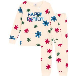 Petit Bateau Pyjama voor meisjes, Avalanche wit/multico, 24 Maanden