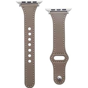 SUPERIXO Leren bandjes, compatibel met Apple Watch 42 mm, 44 mm, 45 mm, vervangende band, smartwatch, bruin