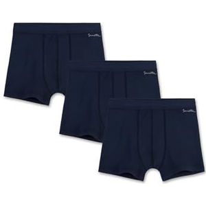 Sanetta Jongensshorts (verpakking van 3) | Hoogwaardige en duurzame onderbroek voor jongens van biologisch katoen. Inhoud: set van 3 ondergoed voor jongens, blauw, 164 cm