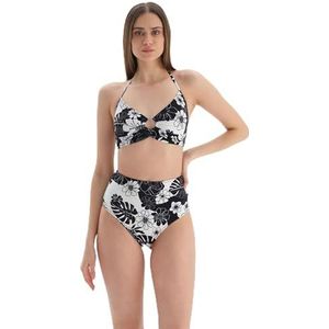 Dagi Driehoekige bikinitop voor dames, Zwart - wit, 36