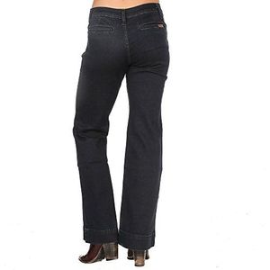 Wrangler Dames retro middelhoge brede pijpen jeans, Donkerblauw, 19W x 34L