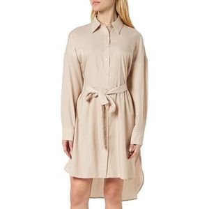 RISA Damesjurk met lange mouwen 25225438-RI01, lichtbeige, M, Jurk met lange mouwen, M