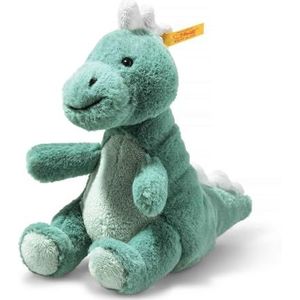 Steiff 067242 Soft Cuddly Friends Joshi Baby T-Rex, Aqua Green, 16 cm