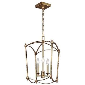 Elstead Feiss Thayer lantaarns hanglamp antiek goud