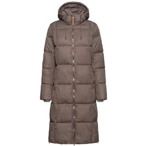 camel active Damesjas met lange pofjas, donkerbruin, 46