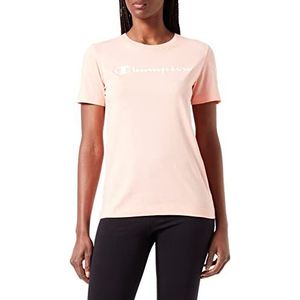 Champion Legacy American Classics Logo Regular S/S T-shirt voor dames, roze (zalm), L