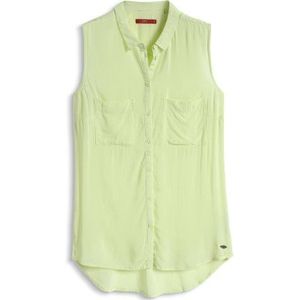 edc by ESPRIT Dames regular fit blouse mouwloos 054CC1F004, groen (Lime Cream 355), XXL