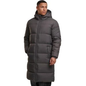 Urban Classics - Mens Long Puffer Coat - Lange Jas - Grijs