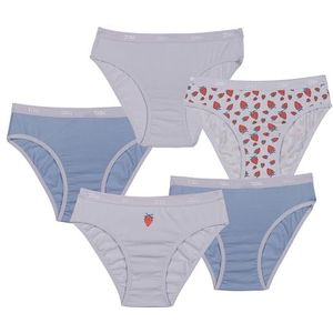 Dim Les Pockets Culottes van katoen, meerkleurig, 5 stuks, Aardbeien/lila/paars/paars/paars, 8 Jaren