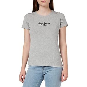 Pepe Jeans New Virginia SS N T-shirt voor dames, 933Grey Marl, L
