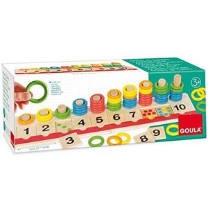 Goula - Gekleurde ringen, pedagogische set om in de cijfers en hoeveelheden vanaf 3 jaar te beginnen