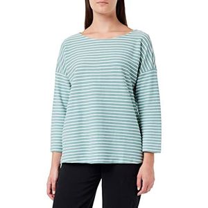 TOM TAILOR Denim Dames Longsleeve met strepen en strik 1023366, 26424 - Mint Structure Stripe, L