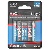 HyCell Oplaadbare batterij batterij baby C type 3000mAh NiMH zonder geheugeneffect 2-pack foto batterij digitale camera speelgoed accu