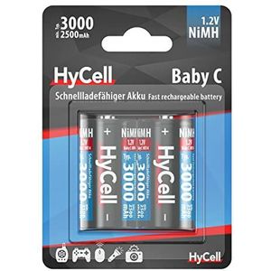 HyCell Oplaadbare batterij batterij baby C type 3000mAh NiMH zonder geheugeneffect 2-pack foto batterij digitale camera speelgoed accu