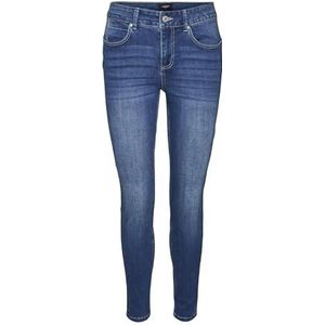 VERO MODA VMSELA LR Slim Shape Jeans voor dames, medium blauw denim/detail: VI3316, XS/30, Medium Blue Denim/Detail:vi3316, 30W x 30L